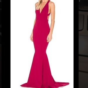 Gemeli Power Las Lasciiv gown in Ruby